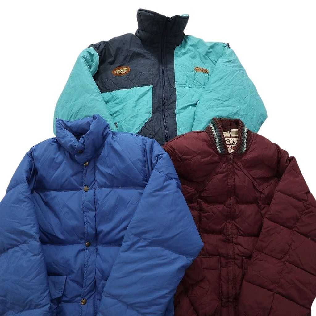 古着卸 まとめ売り 中綿入りジャケット 3枚セット (メンズ S /3 ) キルティング ブルゾン インサレーション 中古 古着 MX9765