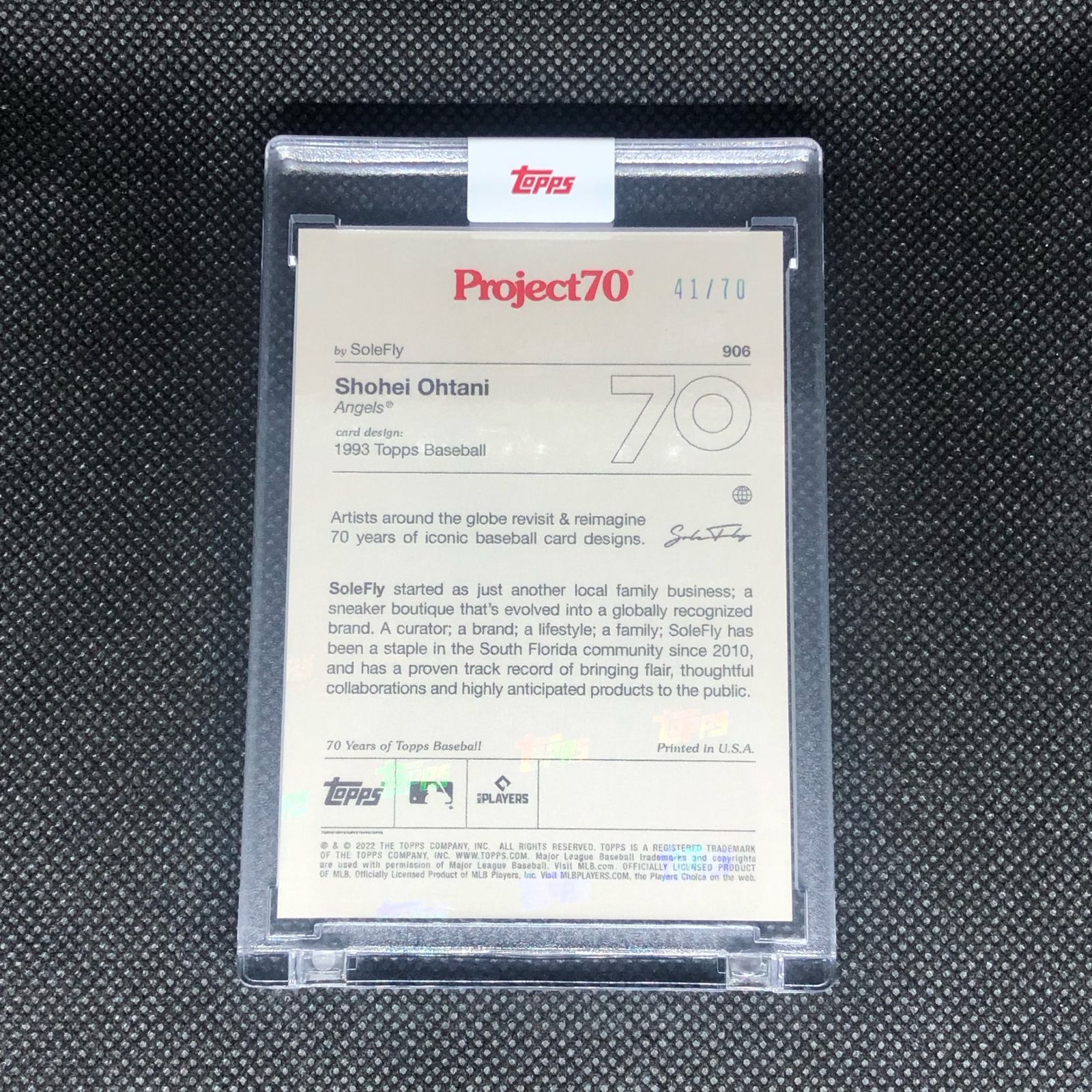 大谷翔平 Topps Project70 Card906 rainbow foil 70枚限定 - メルカリ