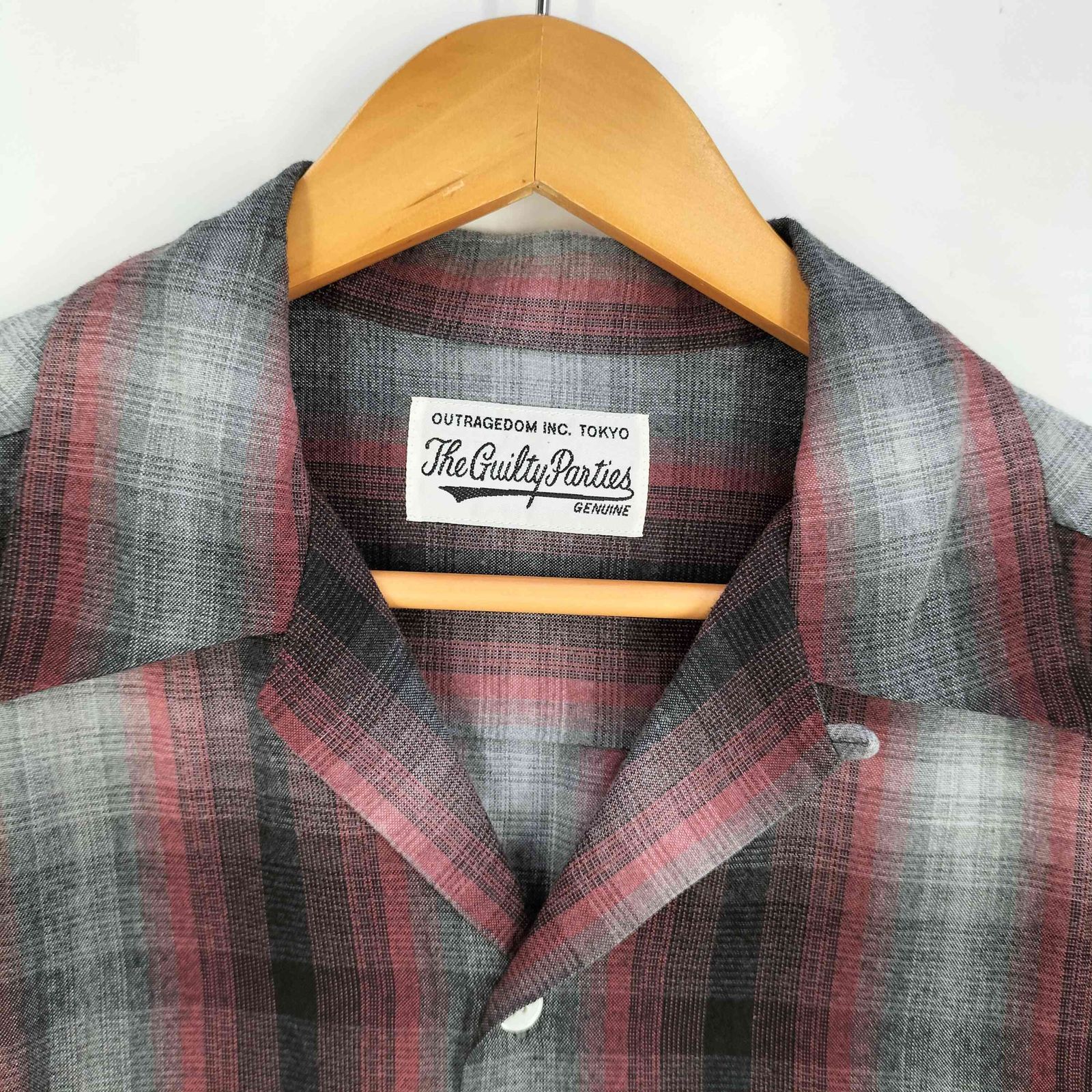 ワコマリア WACKO MARIA 23AW OMBRE CHECK OPEN COLLAR SHIRT L/S