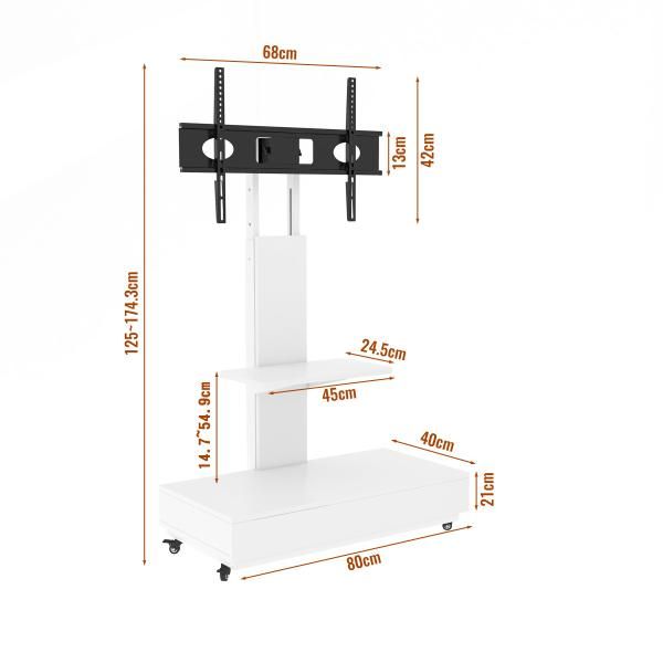 TVスタンド テレビ台 テレビスタンド 壁寄せ 32-75インチ対応 高さ調整 キャスター付き 引き出し付き テレビ台 tvスタンド しゃれ 省スペース ホワイト 爆買