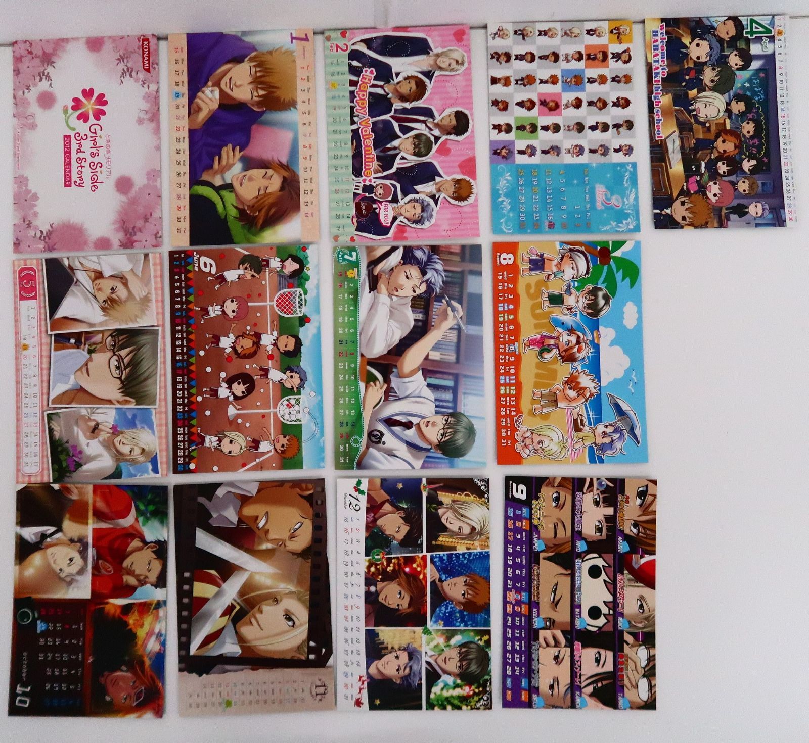 ときめきメモリアル Girl's Side 3rd Story 2012 卓上カレンダー