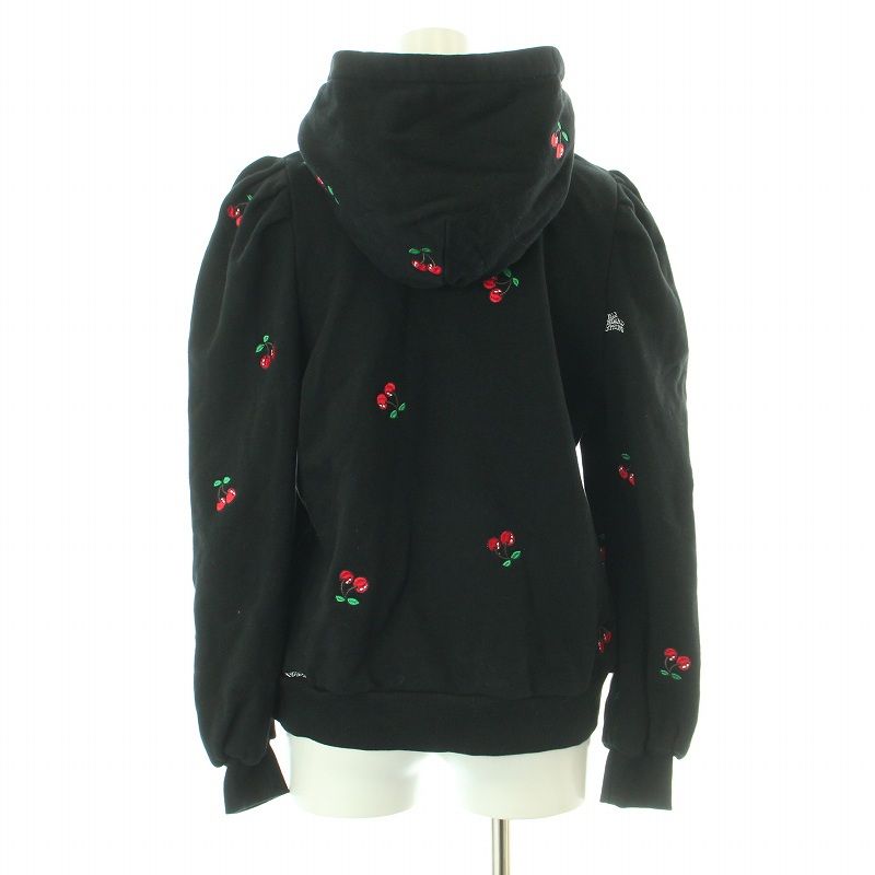DOUBLE STANDARD CLOTHING☆刺繍パーカー☆黒☆S