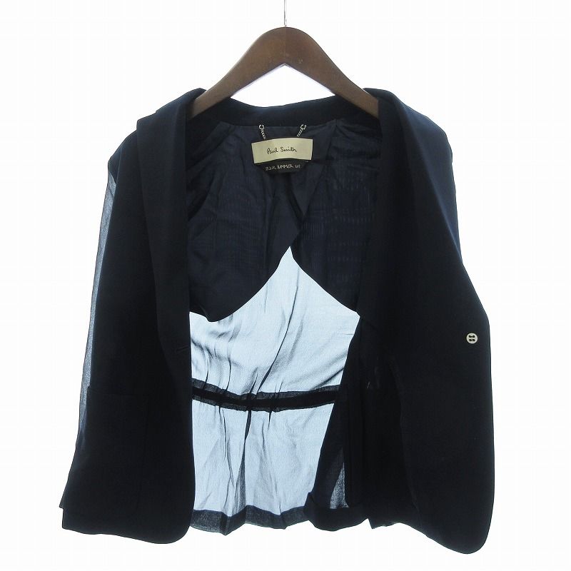 美品✨Paul Smith BLACKウール100% 牛革留め オンワード樫山 ポールスミス ブラック Paul Smith BLACK 美品 テーラード