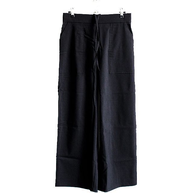 ベイカー風コットン×リネンワイドパンツ