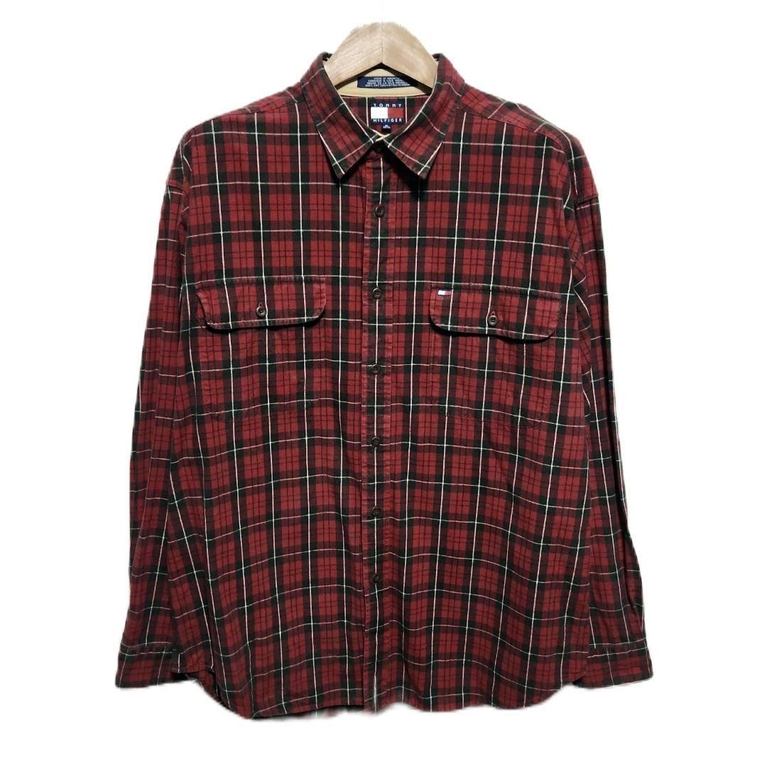 本物保証，豊富な 90s TOMMY HILFIGER チェック柄 長袖シャツ メンズ XLサイズ 長袖シャツ