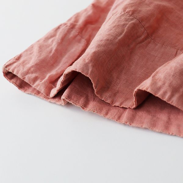 nest Robe ネストローブ リネン天然染めタックスカート F/ピンク nest Robe ネストローブ リネン天然染めタックスカート F/ピンク