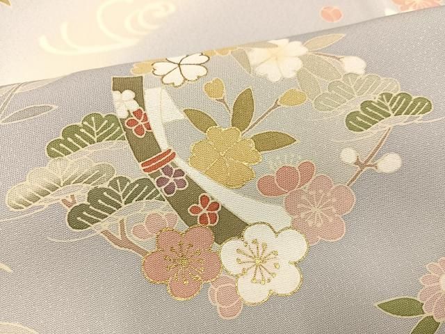 平和屋着物□訪問着 枝花文 暈し染め 正絹 逸品 CAAR8573in 平和屋着物