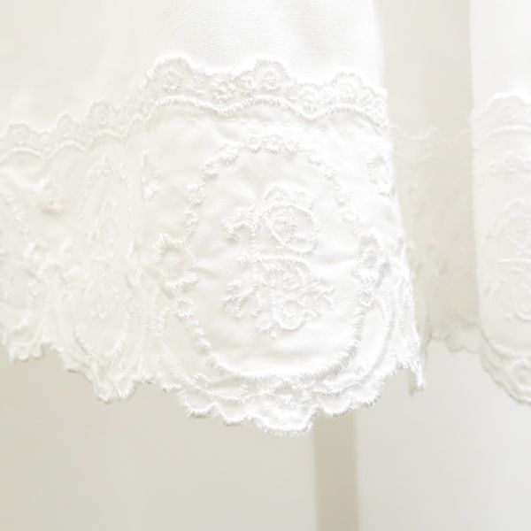 Simone Rocha フリル ブラウス ホワイト ＃UK4 長袖 シャツ 刺繍 