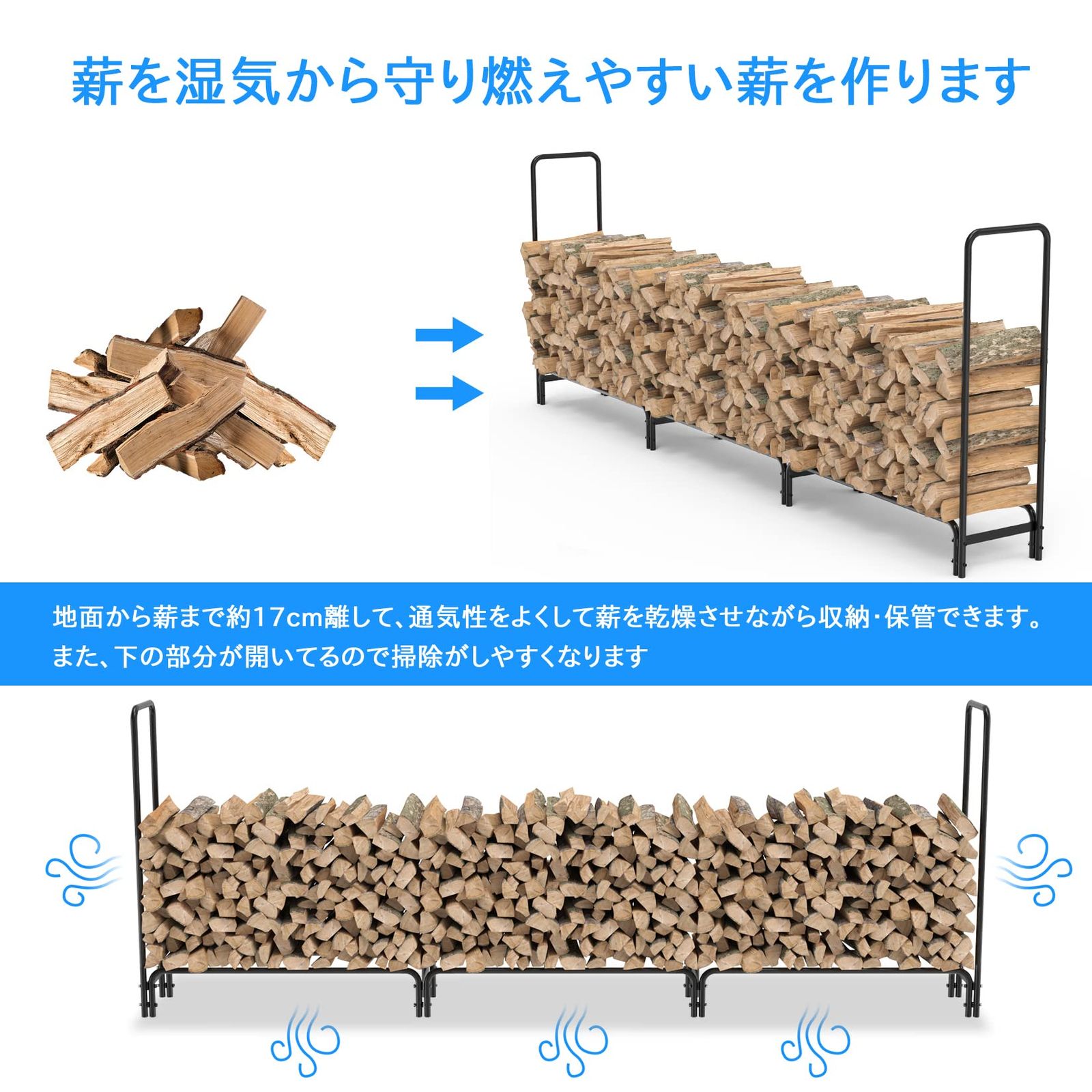 新品 Susire 薪棚 薪ラック ログホルダー 屋外 大型 スチール 薪 新品 Susire 薪棚 薪ラック ログホルダー 屋外 大型 スチール 薪