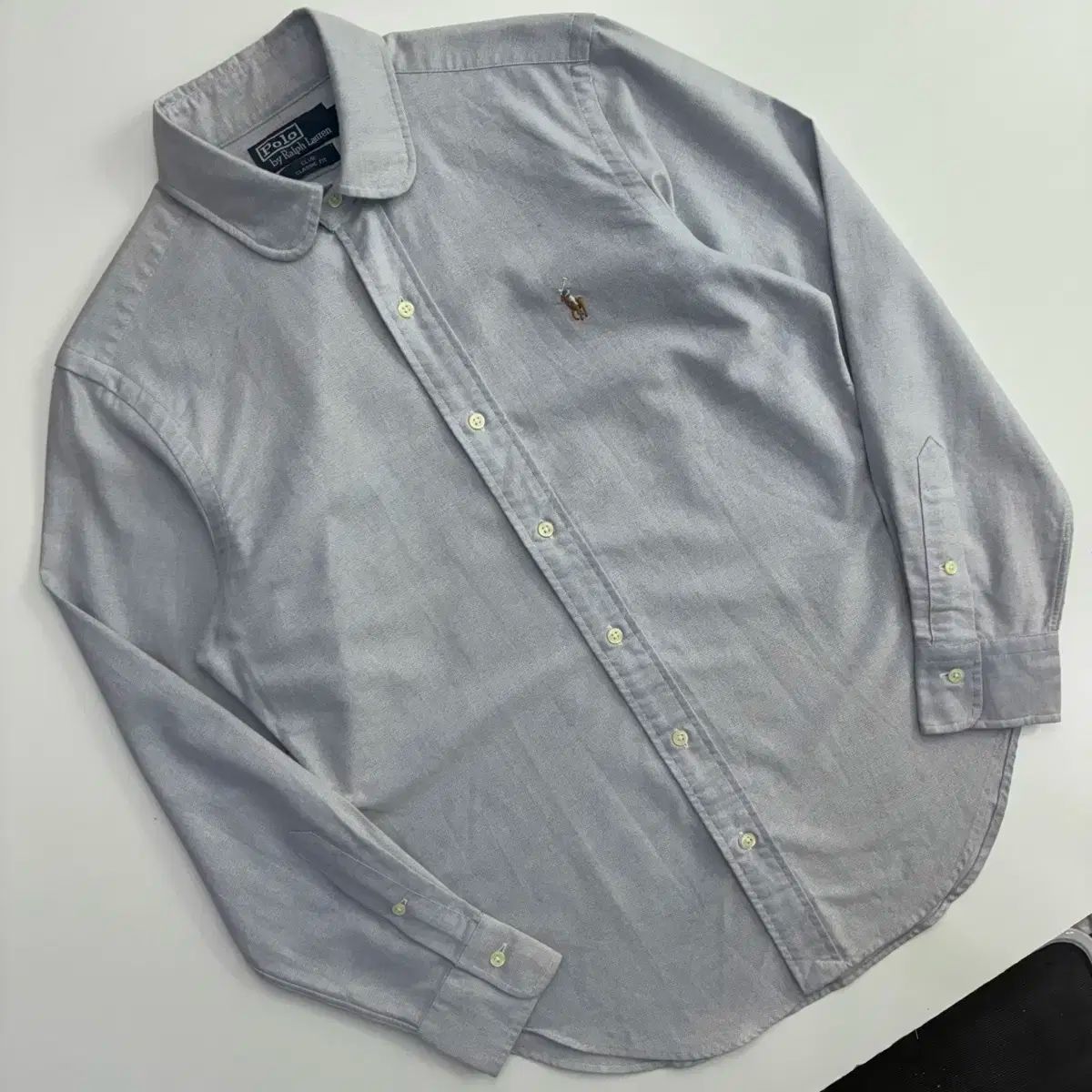 Polo ポロ ラルフローレン 刺繍 スカイブルー コットン シャツ