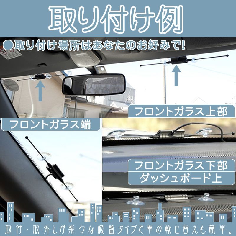 フルセグアンテナ 地デジアンテナ 吸盤取付パナソニック Panasonic サンヨー SANYO車載用 吸盤 ポータブルナビ カーナビCA-PDTNF4D  NVP-DTNF4 代用品ブースター内蔵 テレビアンテナ【メール便発送】 - メルカリ