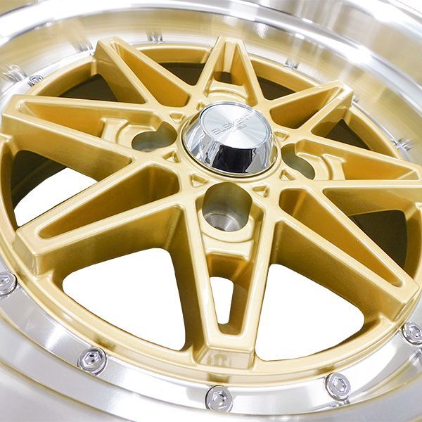 4本セット 15インチ ELEMENT CH1403 8J+10 4H PCD100 8本スポーク 