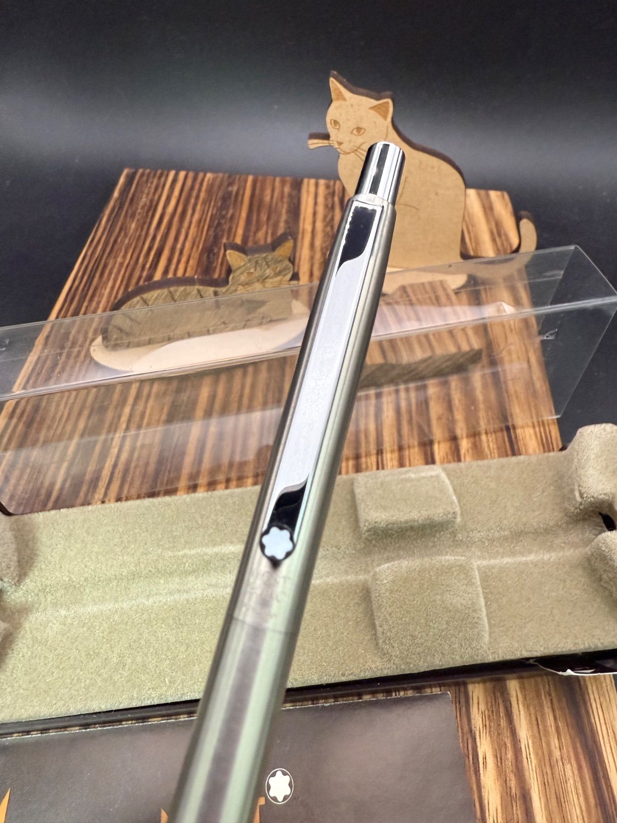MONTBLANC ボールペン スリムライン NO.2932 ニアミント 猫の