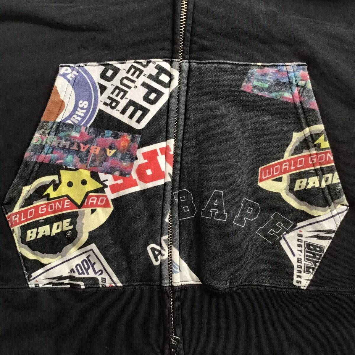 Multi Motif Print フルジップ パーカー Lサイズ a bathing ape BAPE  