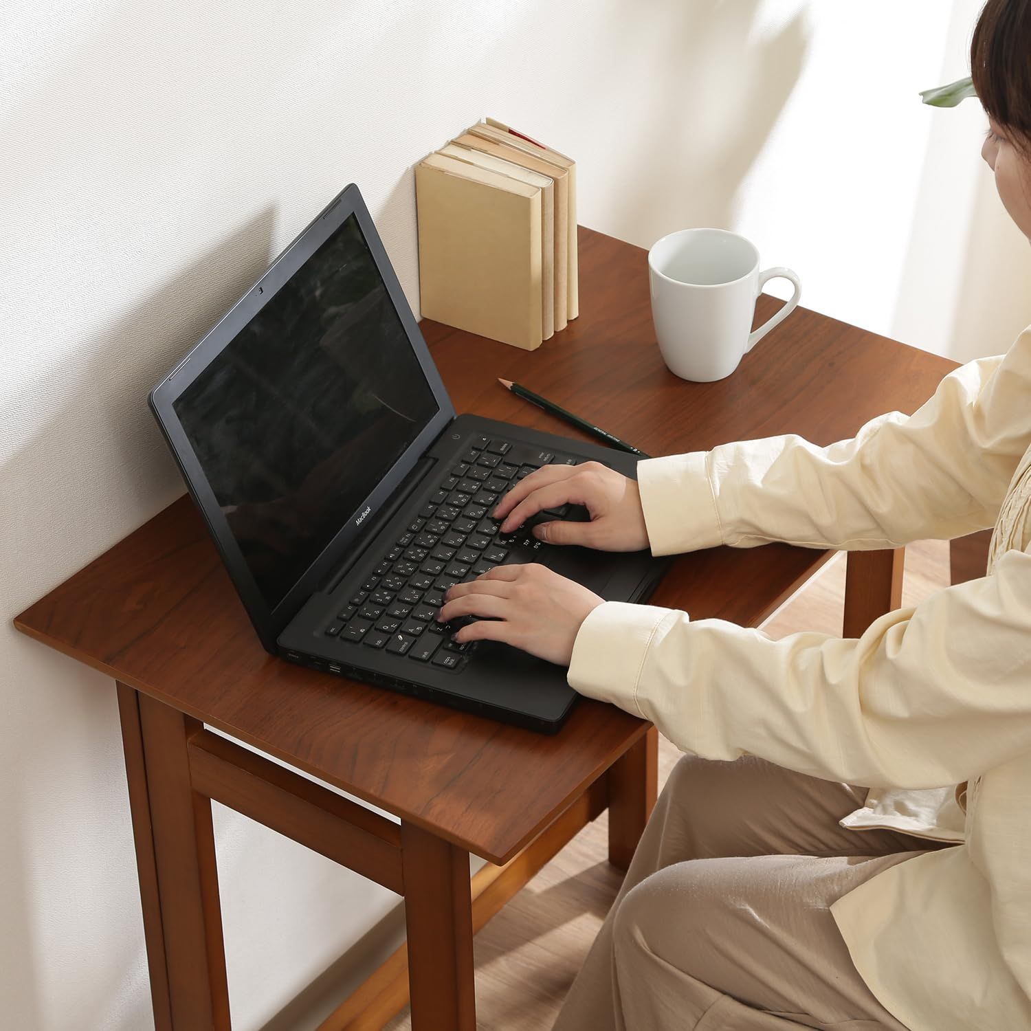 専用ページです 大人気』 95782 ミラン 完成品 学習机 コンパクト収納 天然木