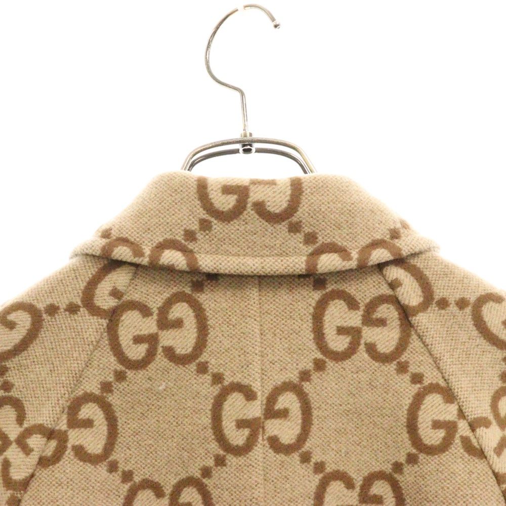 GUCCI (グッチ) Jumbo GG Canvas Wool Car Coat 698708 ZAIT6