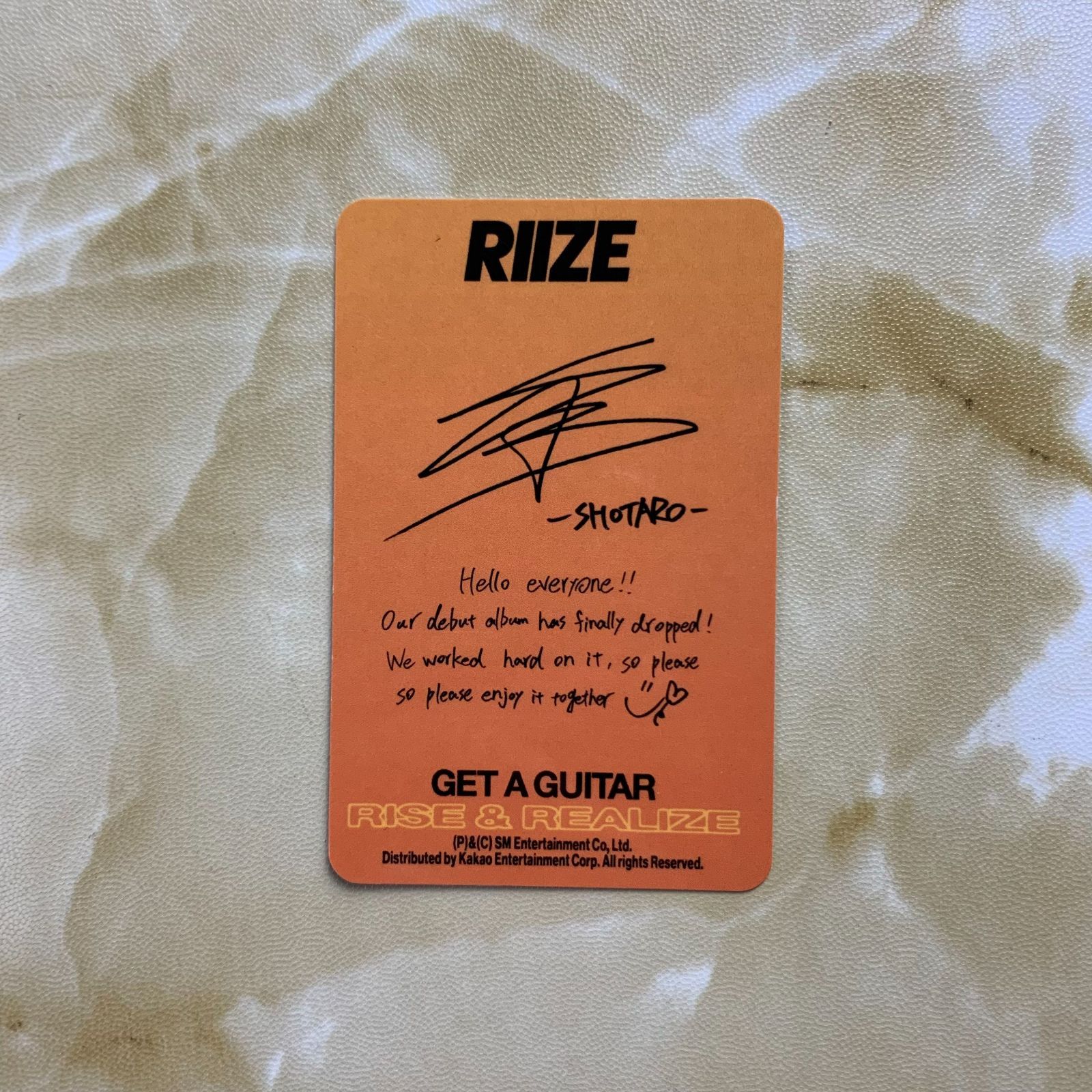 RIIZE ショウタロウ US盤 アメリカ Amazon get a guitar 特典 トレカ