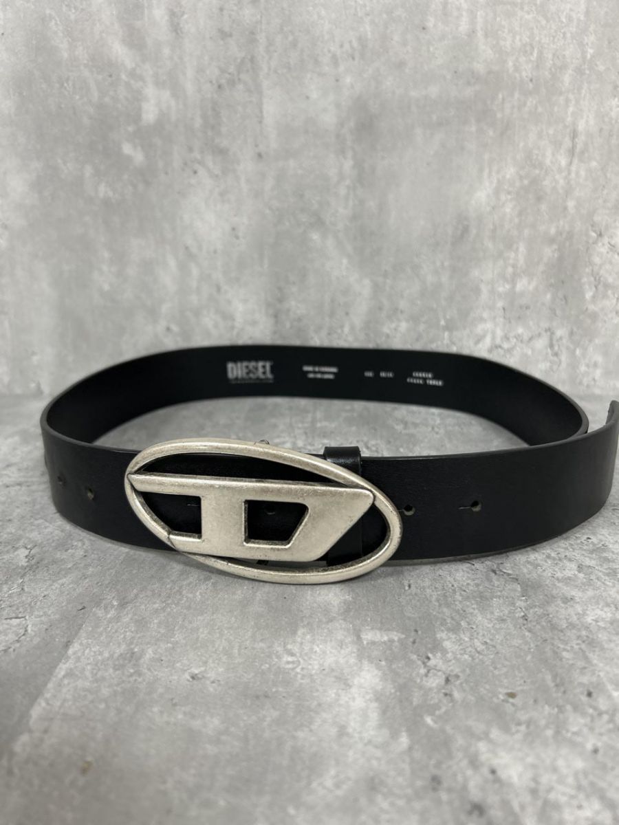 DIESEL ディーゼル メタルバックル 定番 ベルト size85/34/黒