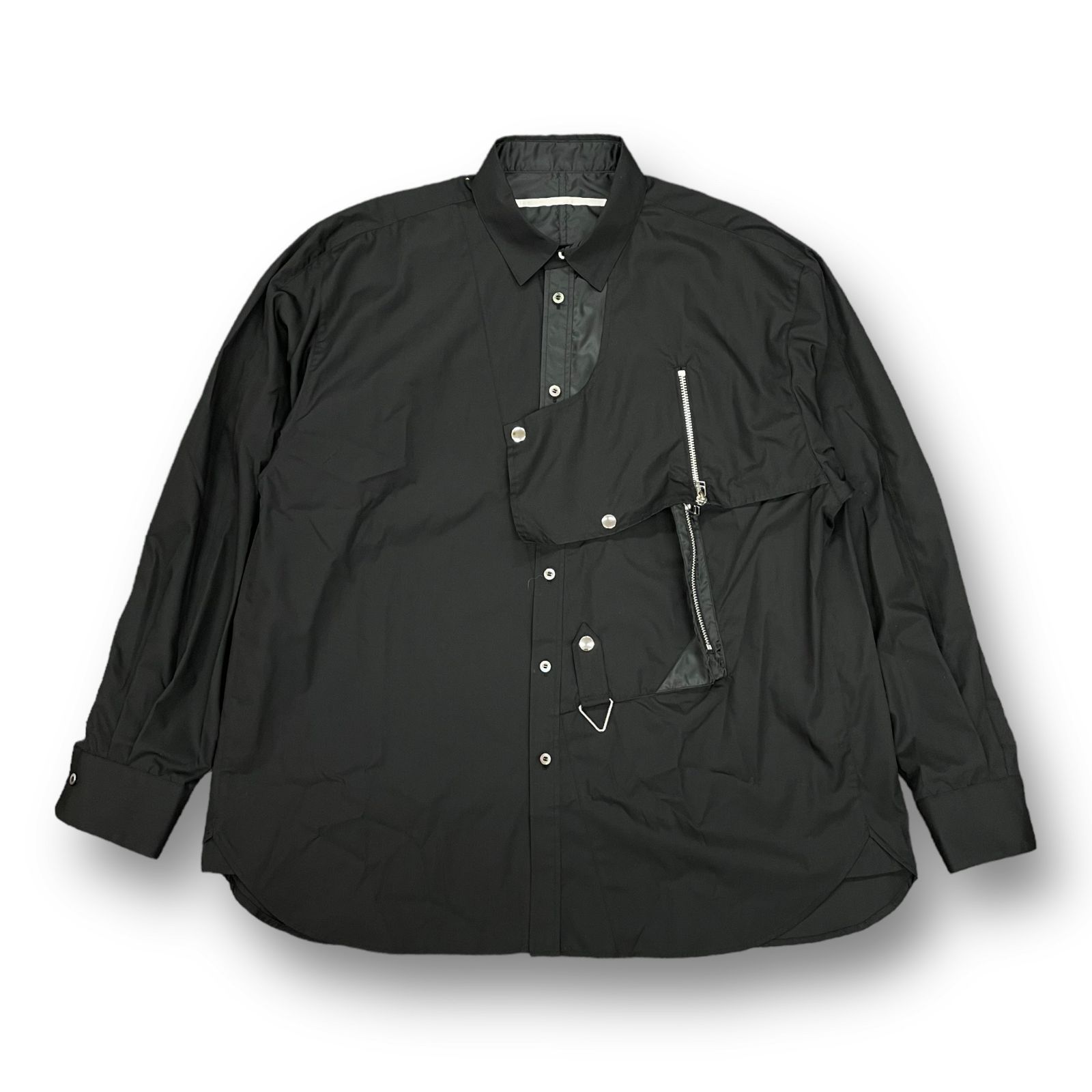 定価39600円 新品 Tamme TACTICAL SHIRT 変形 ジップ シャツ 