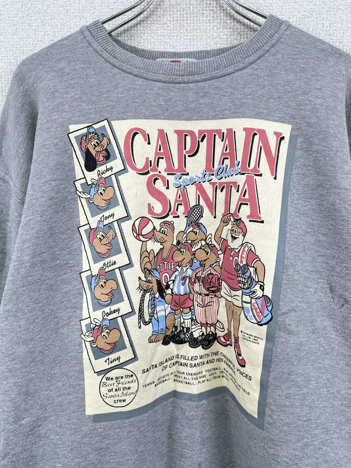 デザインGOOD 日本製  Captain Santa キャプテンサンタ スウェット  プリント グレー系    メンズ サイズ M  6 衣A