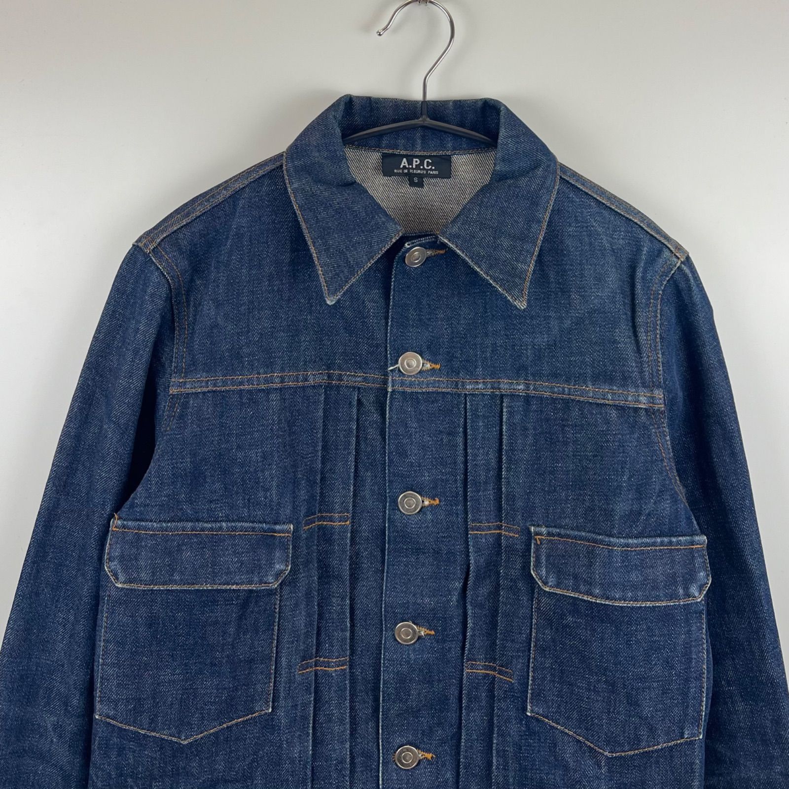 APCアーペーセー濃紺 デニムジャケット 2nd A.P.C 00s JAPAN archive 2nd denim jacket S アーペーセー 濃紺