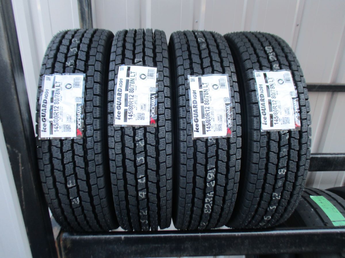 145|80R12 80|78N LT ヨコハマ ICEGUARD iG91 20 4本セット 正規流通品 インボイス領収書発行