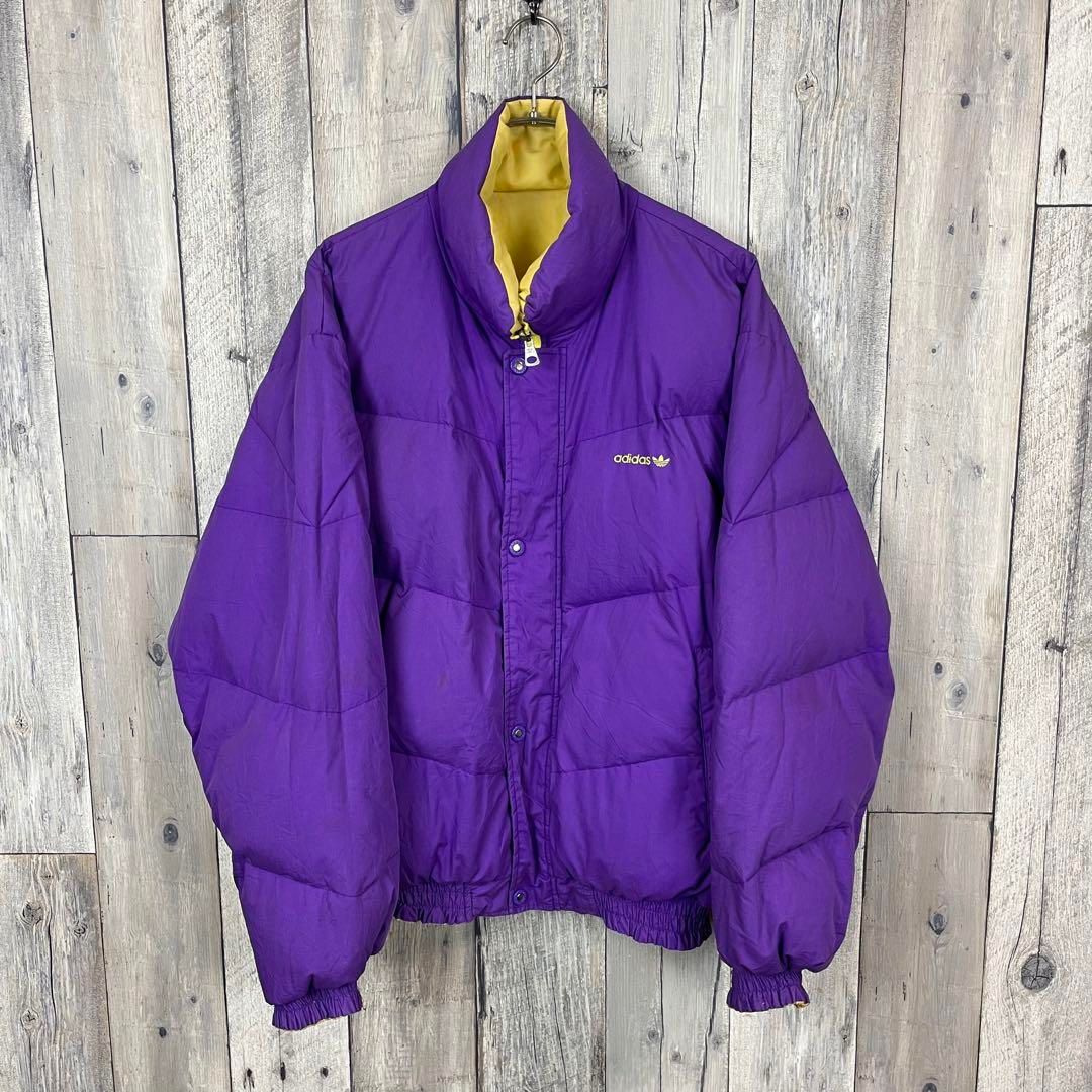 OLD adidas 90s アディダス リバーシブル ダウンジャケット L - メルカリ