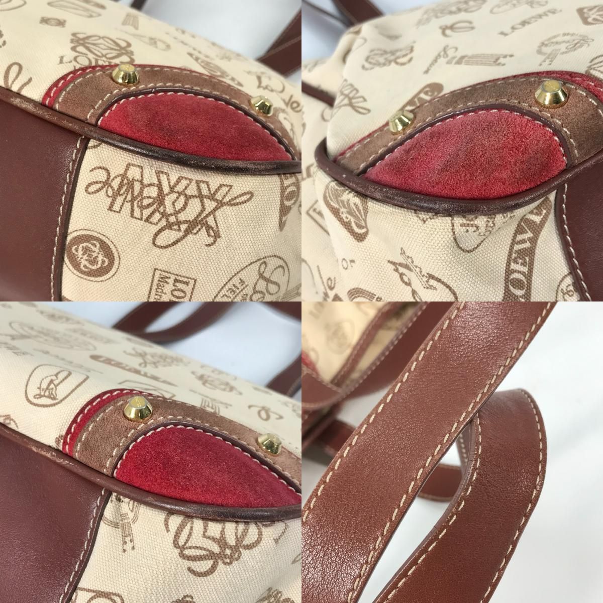 極美品 LOEWE ロエベ 160周年記念 キャンバス バッグ 美品 希少 LOEWE 160周年記念 トートバッグ キャンバス レザー