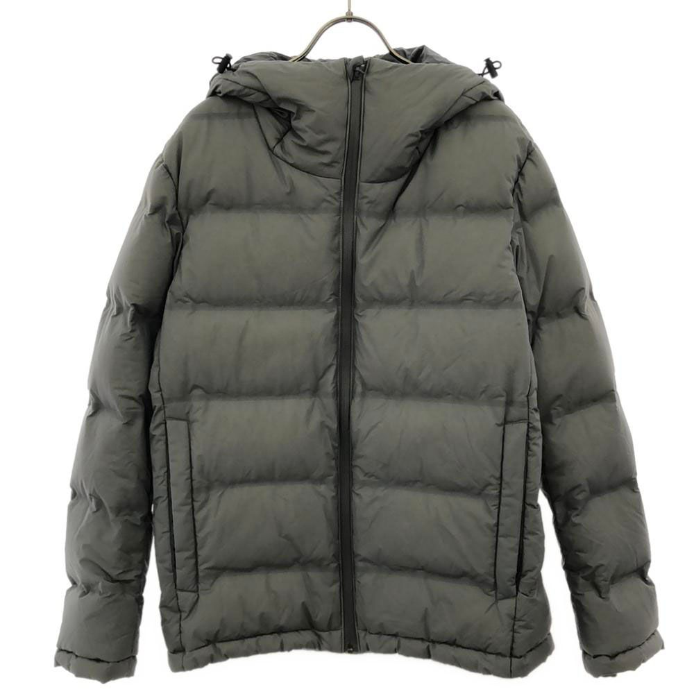 ユニクロ フード付き シームレス ダウンジャケット L グレー UNIQLO 
