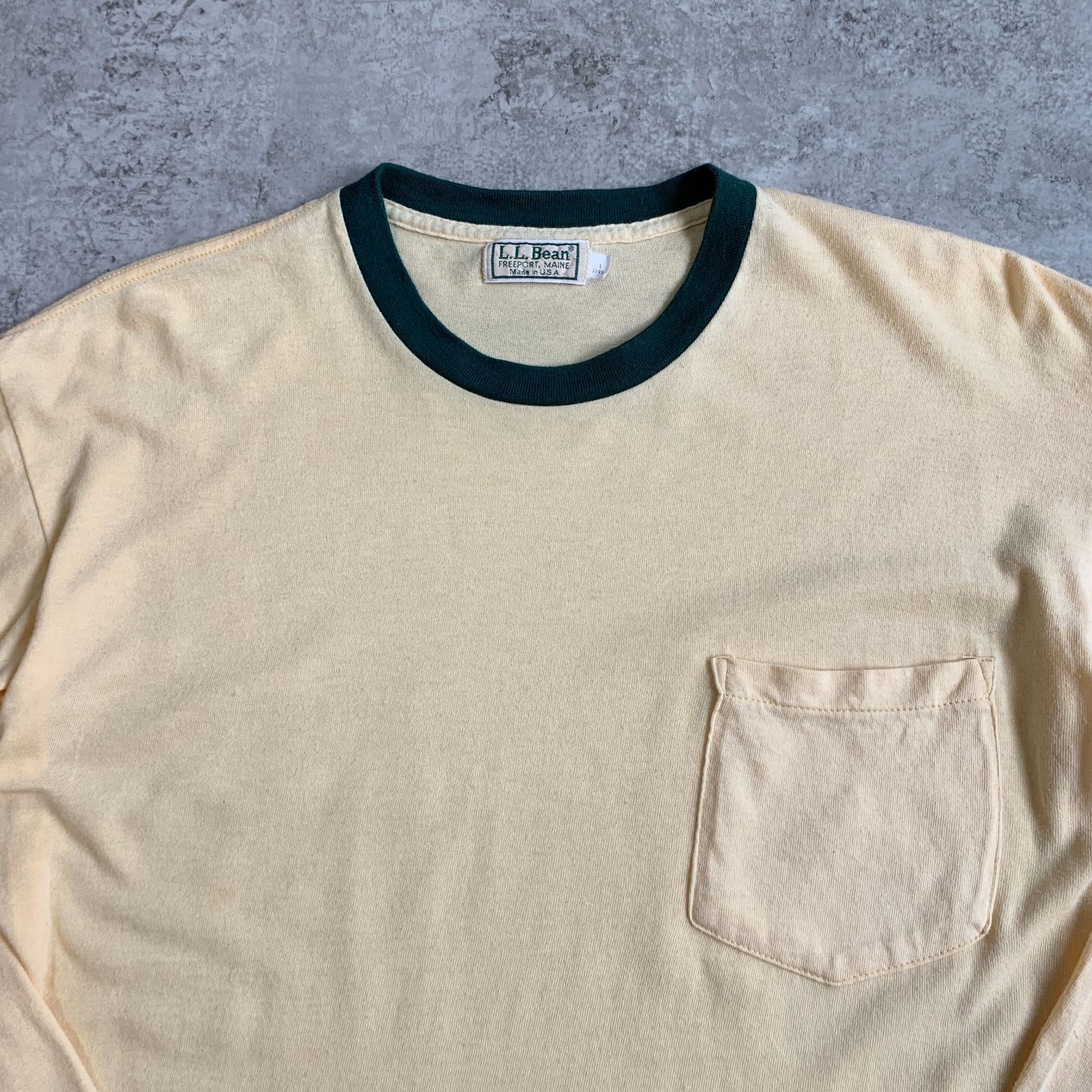 80s USA製 L.L.Bean Ringer Long sleeve T-shirt エルエルビーン 
