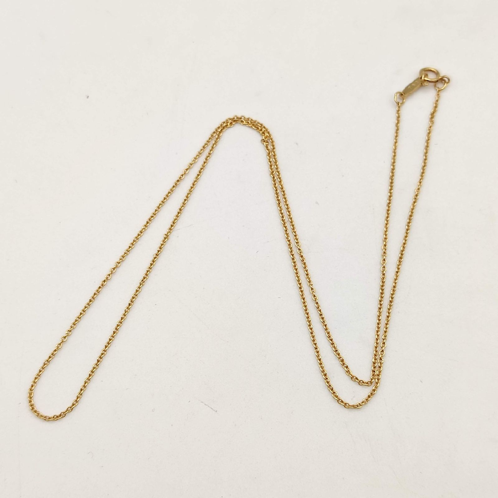 美品】Tiffany ティファニー ゴールドチェーンネックレス 750