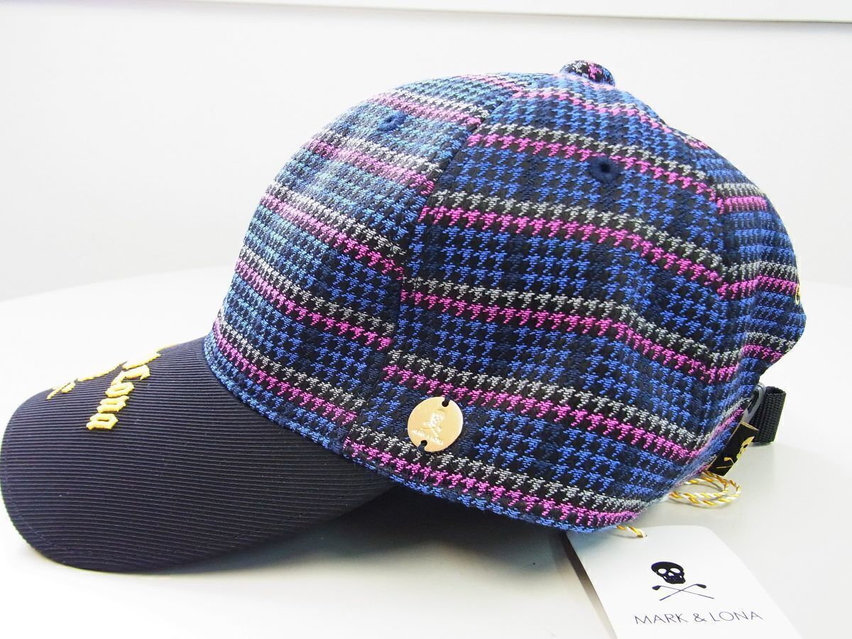 MARK & LONA チェック柄キャップ M（正規品☆MARK&LONA マーク