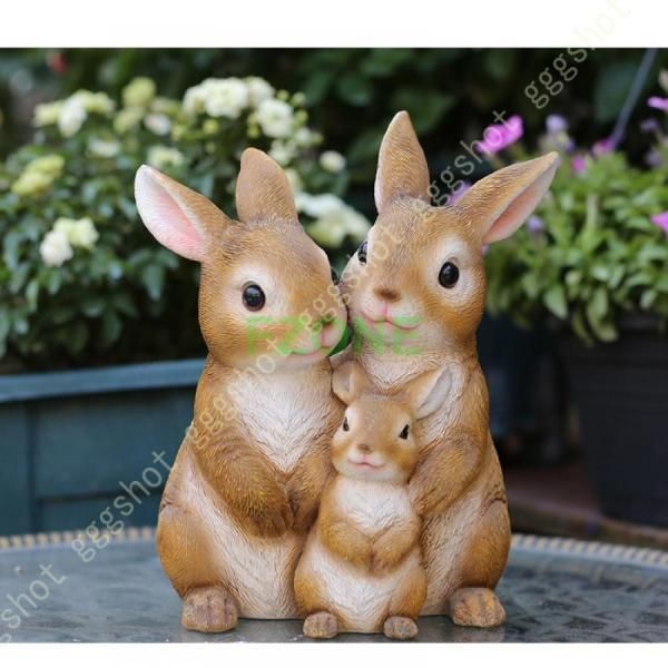 うさぎオブジェ ガーデニング置物 オブジェ ウサギの置き物 おきもの 置物 ガーデン 部屋 樹脂製 庭オブジェ 耐摩耗性 部屋装飾品 インテリア雑貨 おもしろい