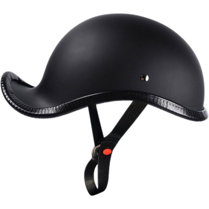 人気ダックテール　ハーフヘルメット半キャップ半帽子半ヘル軽量ブラック　ホワイト
