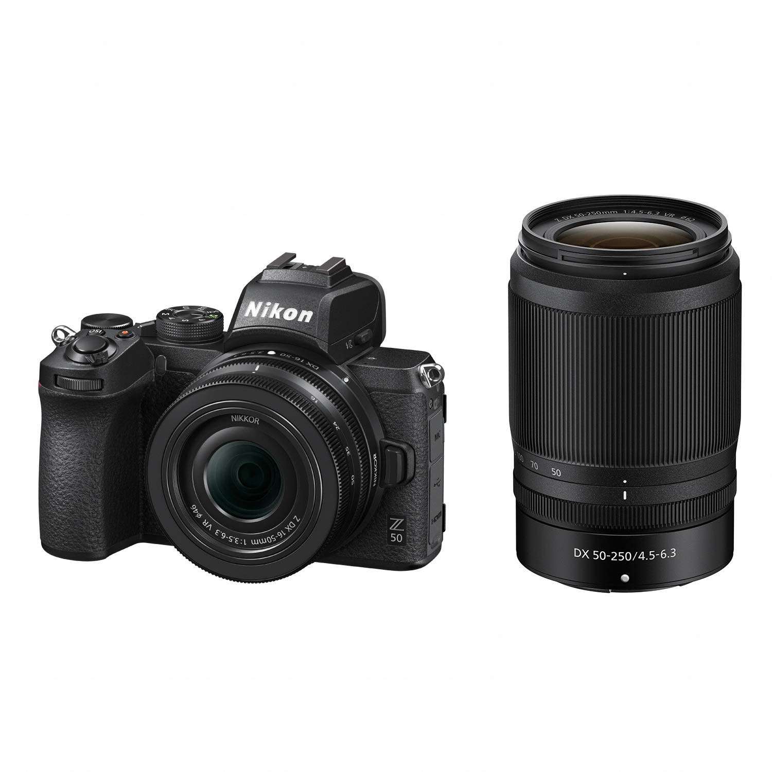 Nikon ミラーレス一眼カメラ Z50 ダブルズームキット NIKKOR Z DX 16-50mm NIKKOR Z DX 50-250mm付属 Z50WZ ブラック 本体のみ ダブルズームキット