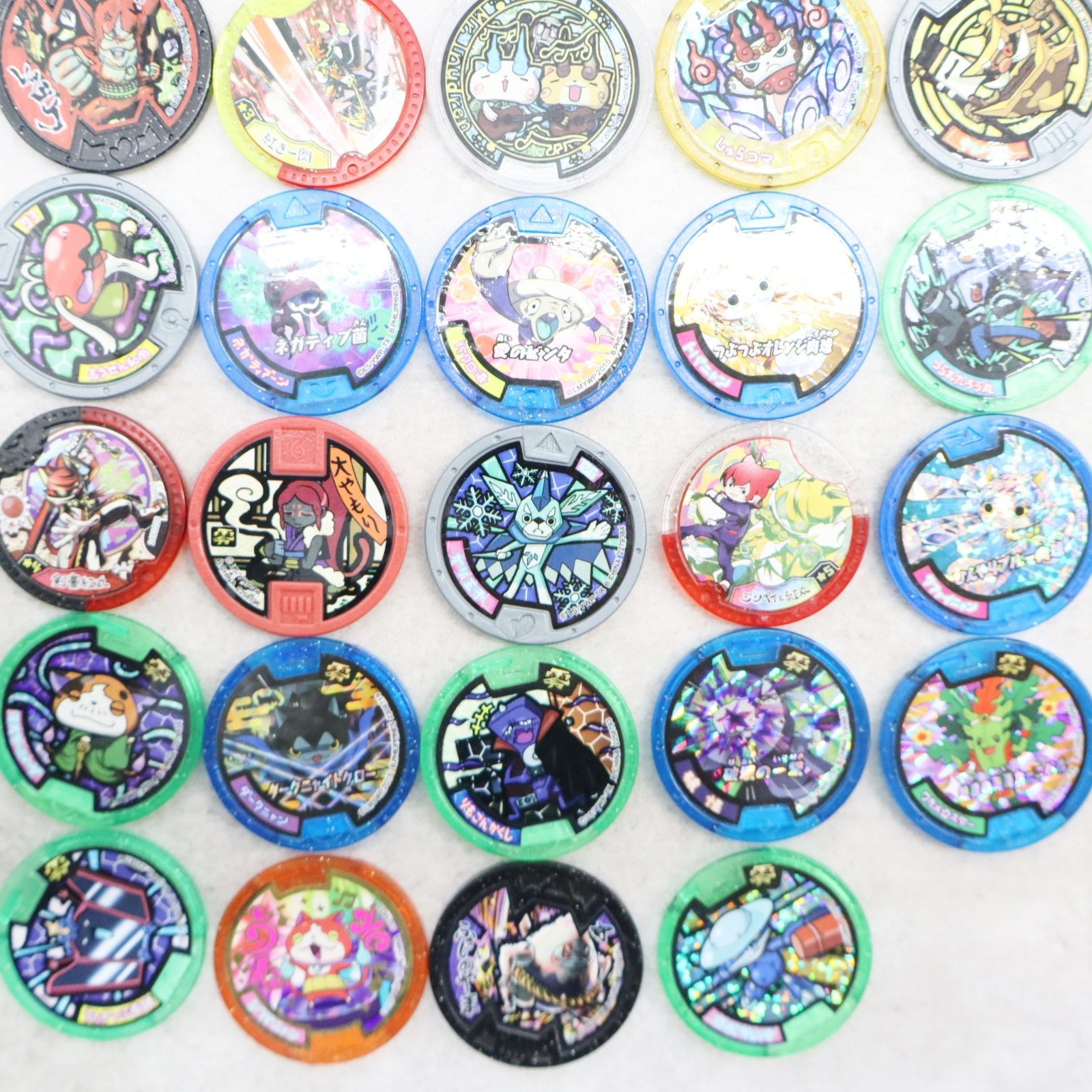 ∨ 簡易動作確認済み｜妖怪ウォッチ 2本 妖怪メダル34枚セット｜ ｜ 缶