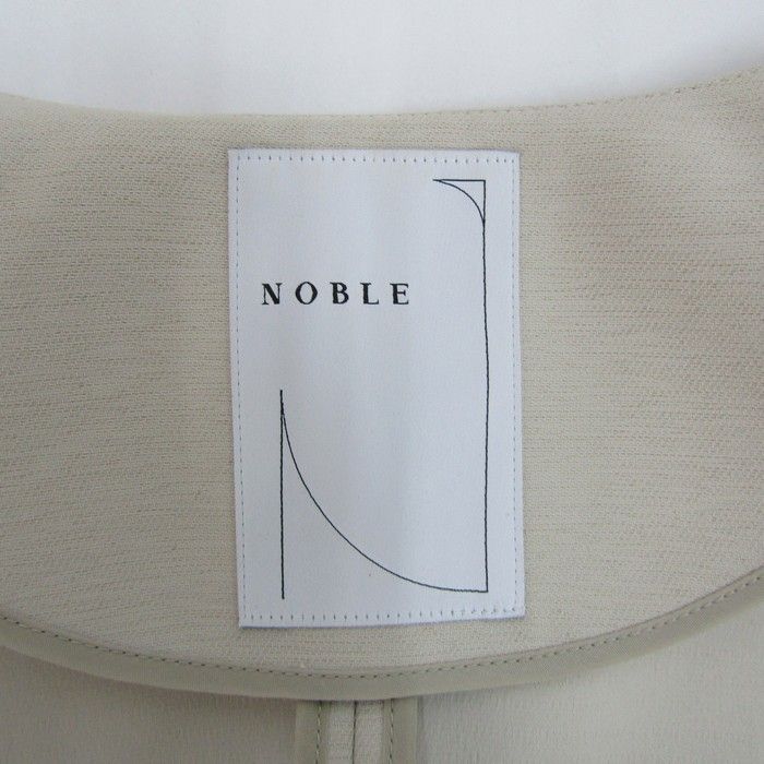 ノーブル ロングコート ガウン ノーカラーコート アウター レディース  