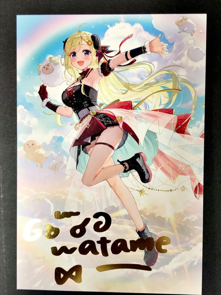 27.【開封】角巻わため 活動2周年記念 箔押し 複製サイン入り