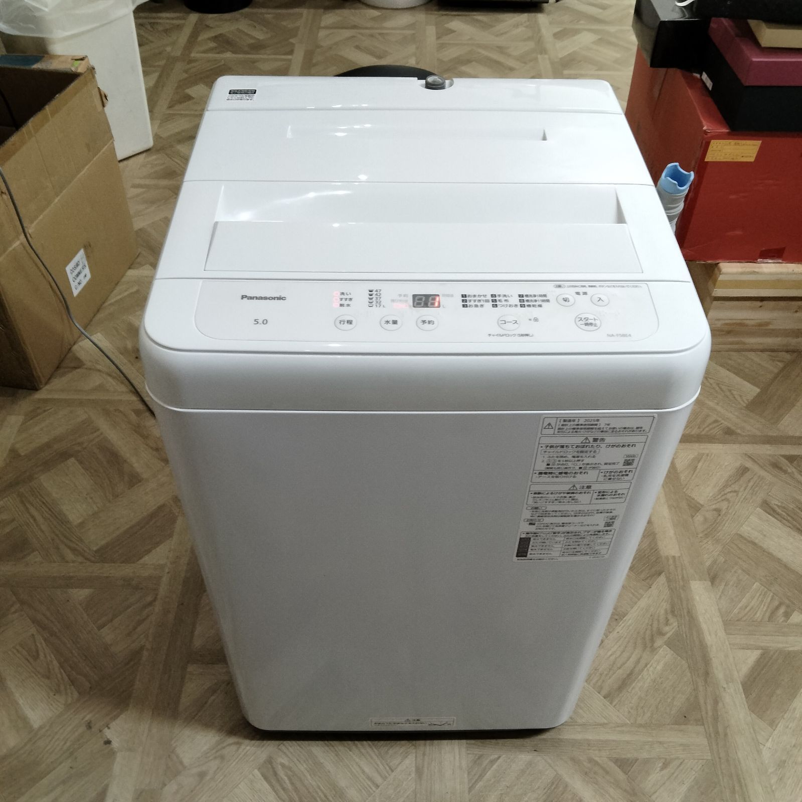 Panasonic 2025年製 洗濯機5.0kg　NA-F5BE4 パナソニック NA-F5BE4-W 5．0kg全自動洗濯機 e angle select