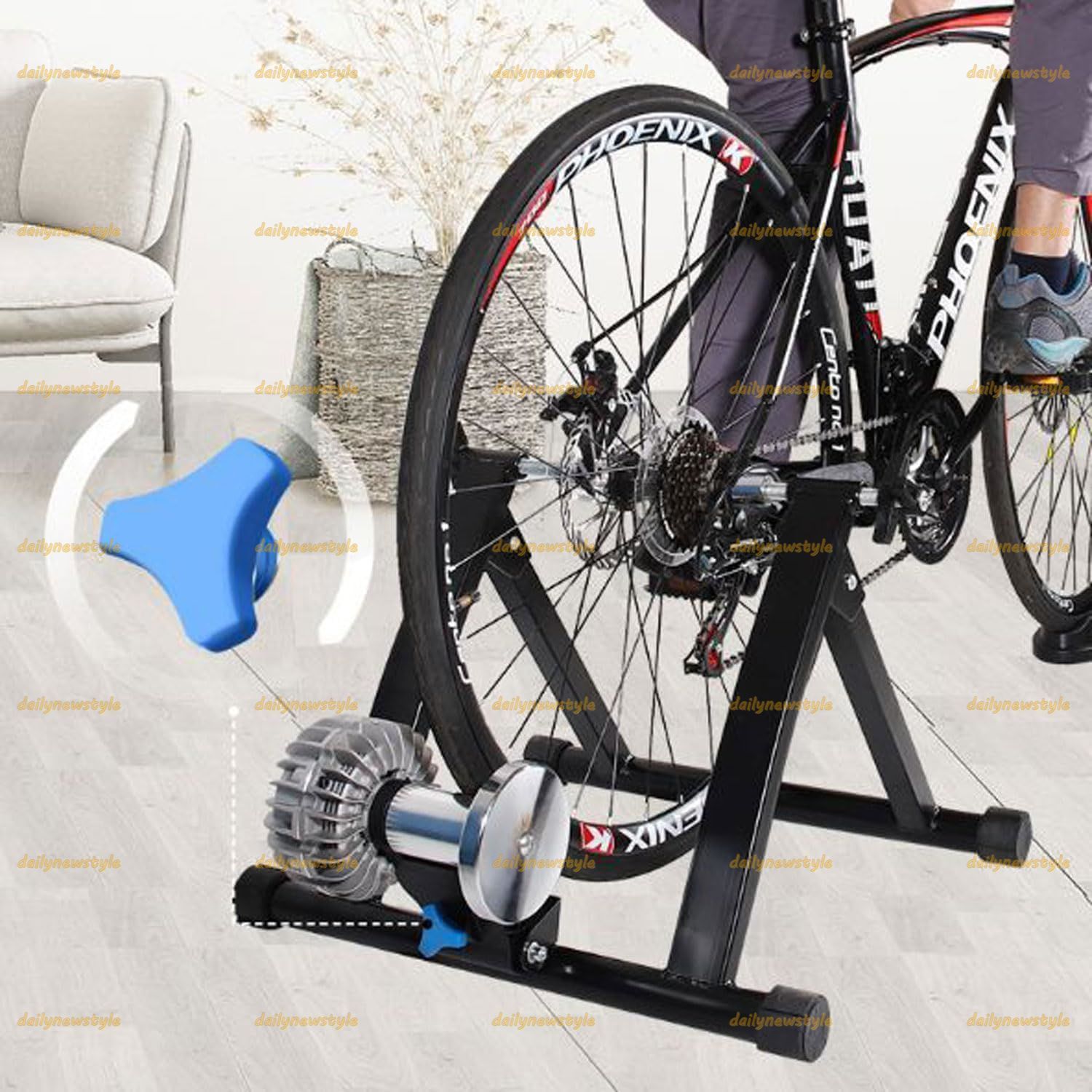 人気推薦◆折りたたみ自転車トレーナースタンド 屋内自転車固定ブラケットは24インチから29インチのバイクに適合