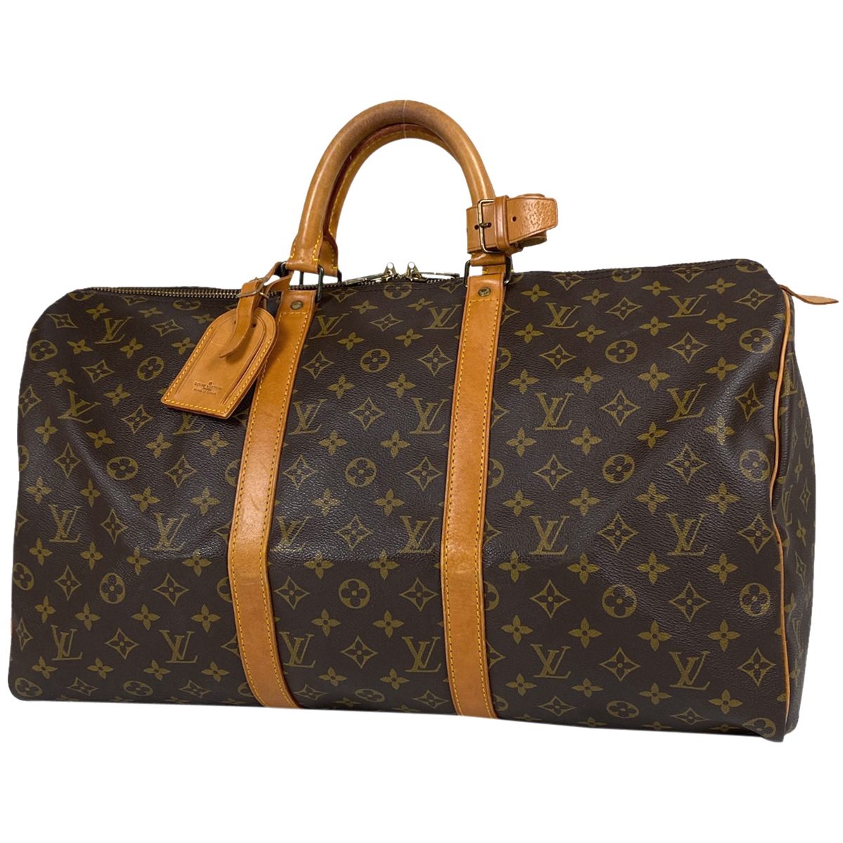 ルイ・ヴィトン Louis Vuitton キーポル 50 ハンドバッグ 旅行 出張 ビジネス ボストンバッグ モノグラム ブラウン M41426 レディース 【中古】