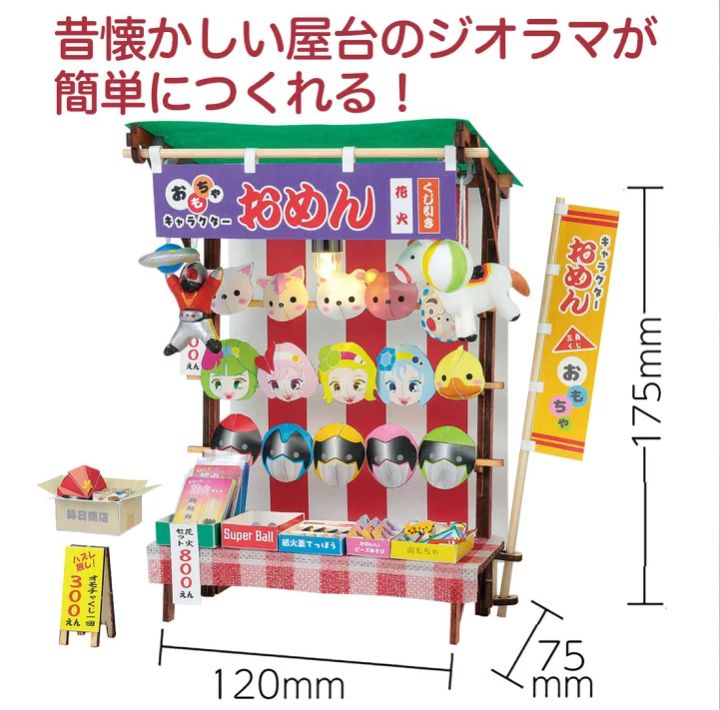 ジオラマ お面屋さん 屋台セット 屋台 お面 プラモデル