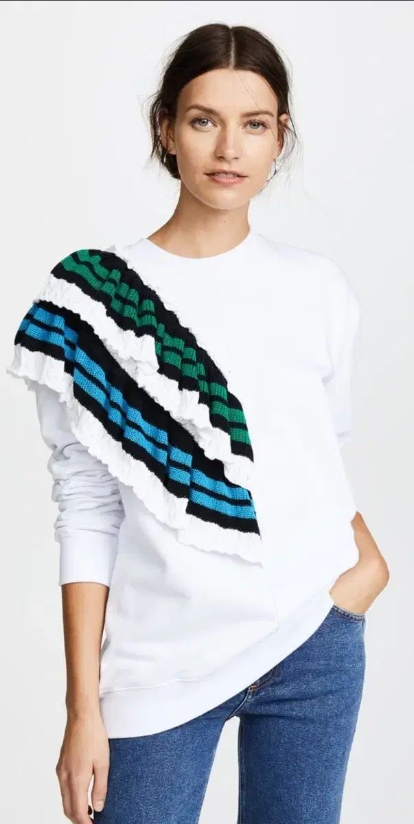 MSGM エムエスジエム フリル ニット ブラック 長袖 Tシャツ 44 66