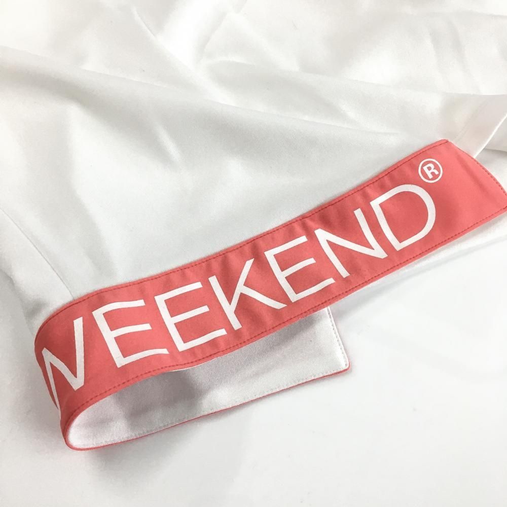 美品です!!　NBB WEEKEND ノースリーブ ハイネック NBBウィークエンド ノースリーブハイネックシャツ 白×ピンク