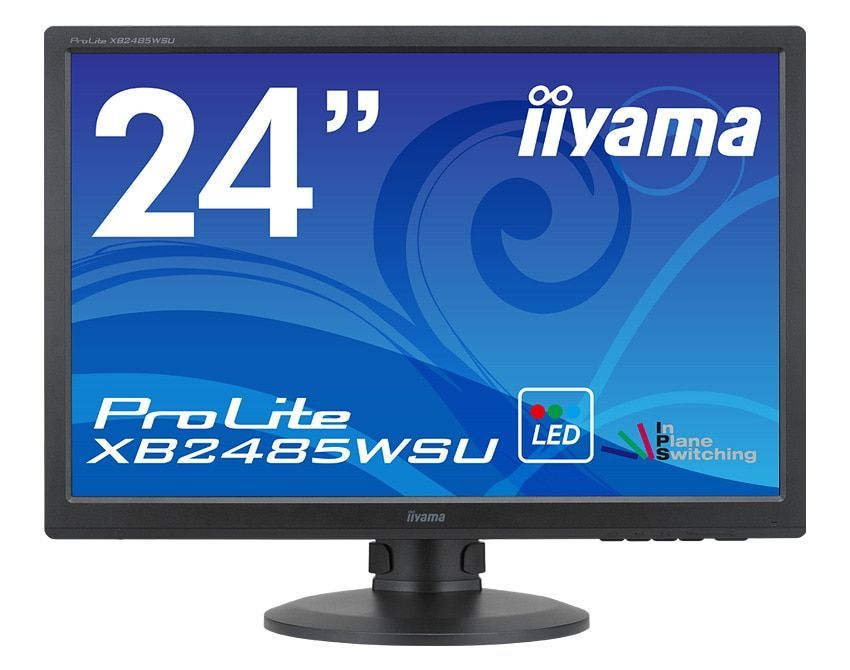 iiyama ProLite XB2485WSU 24型IPS方式パネル＋WLEDバックライト搭載ワイド液晶ディスプレイ 中古-とても良い