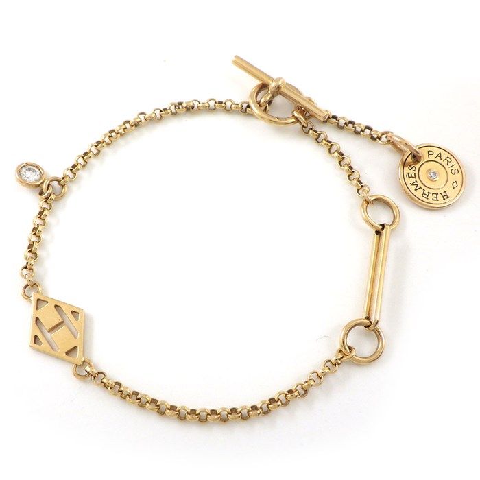 HERMES ブレスレット HERMES エルメス ブレスレット バングル アクセサリー Hロゴ