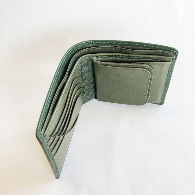 アートウォレット ブライドルレザー<GREEN>×バローロ