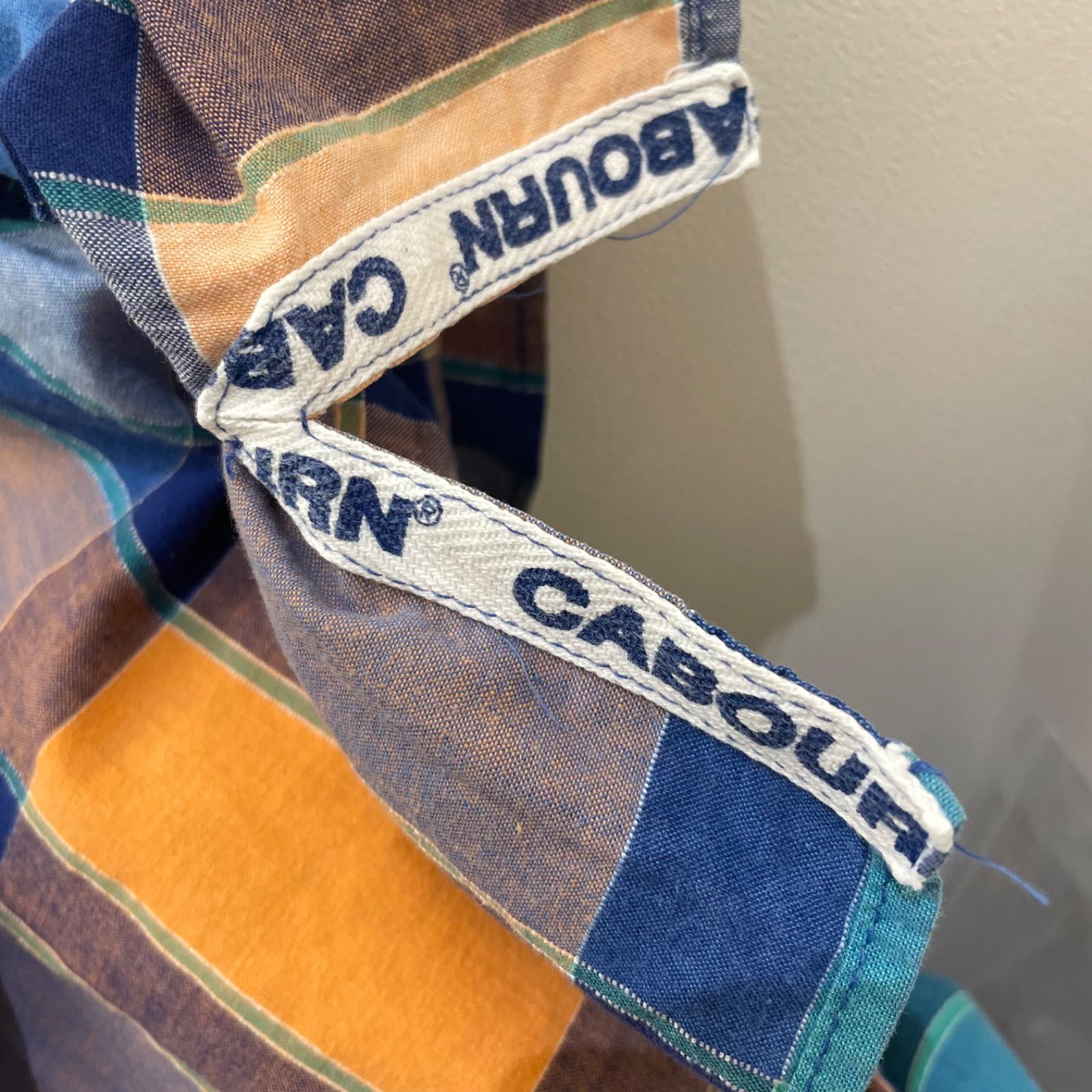 NIGEL CABOURN ナイジェルケーボン マルチチェック柄半袖プルオーバー