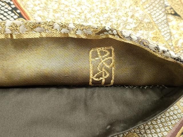 平和屋着物○西陣の名門 加納幸謹製 六通柄袋帯 唐織 切嵌七宝花唐草文