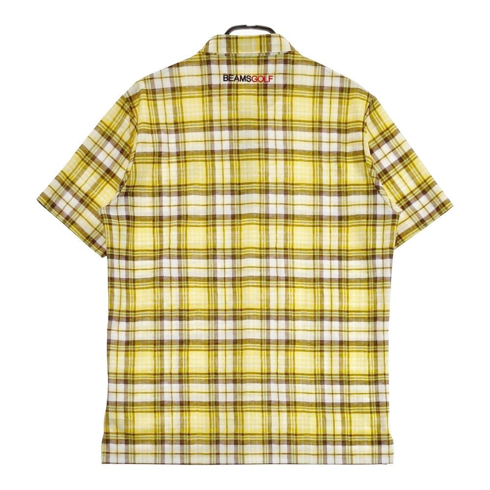 BEAMSGOLF ブラウン チェック柄 ポロシャツ BEAMSGOLF ブラウン チェック柄 ポロシャツ BEAMS GOLF